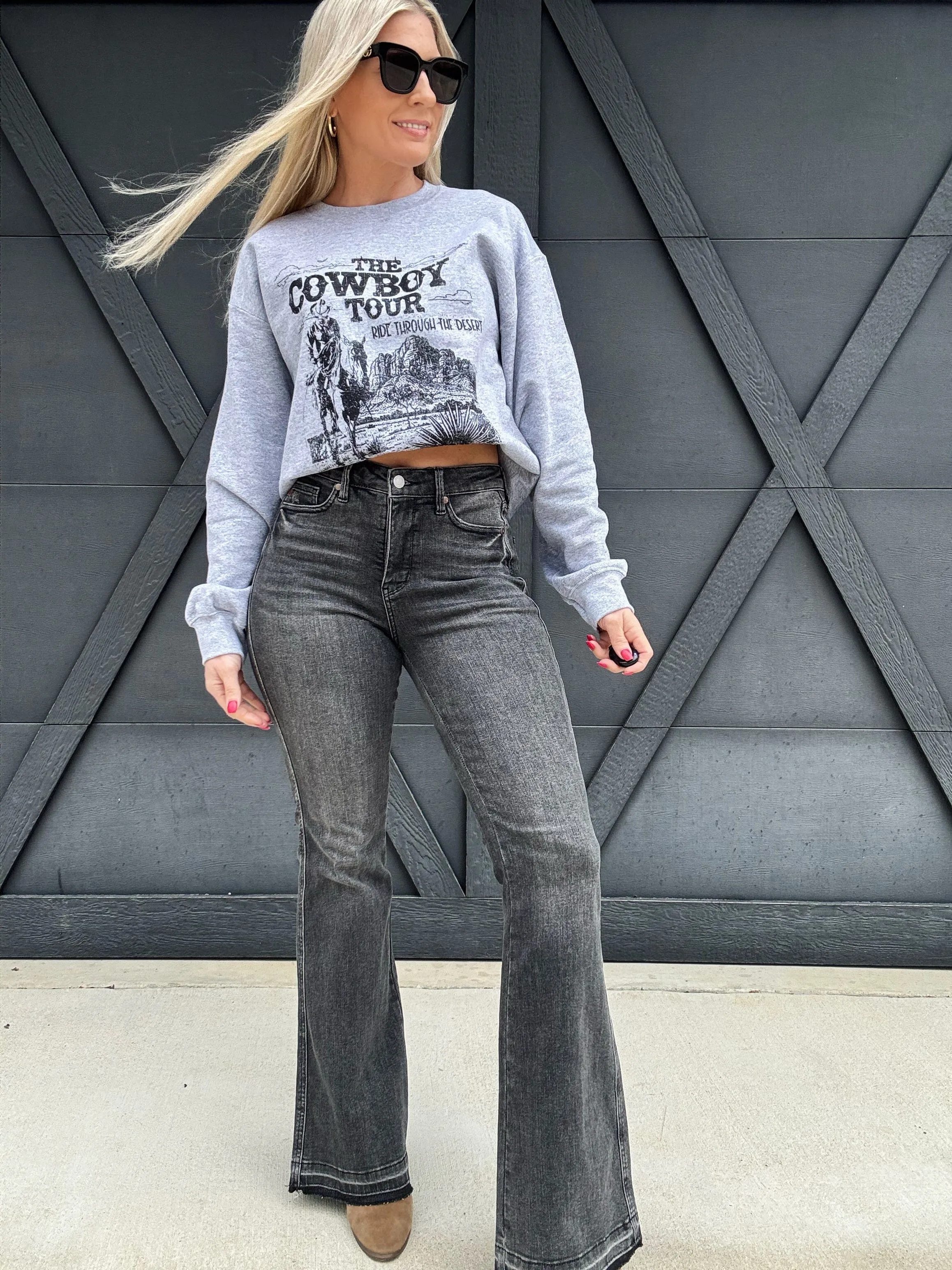 Judy Blue Tummy Control Washed Gray Jeans