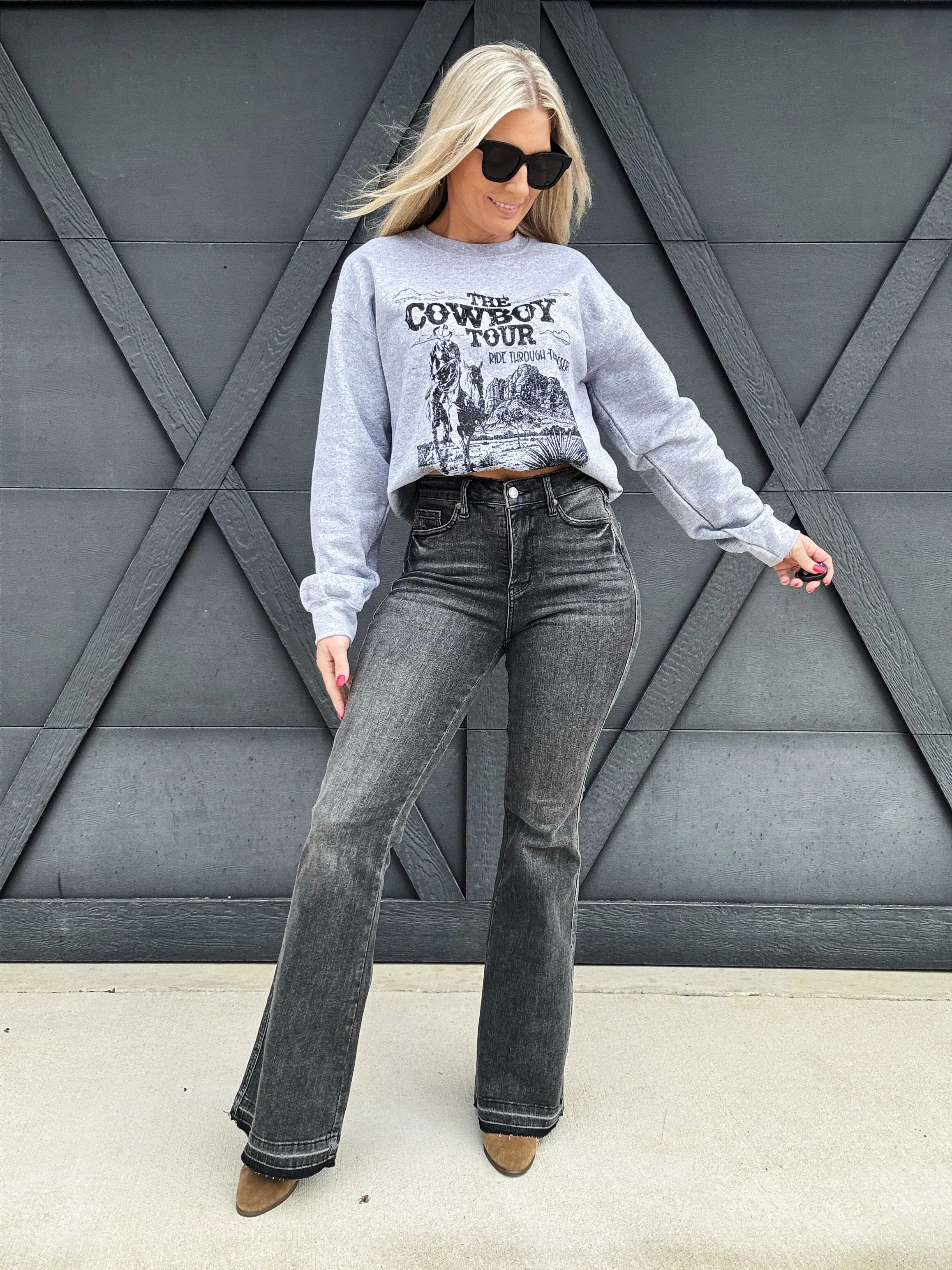 Judy Blue Tummy Control Washed Gray Jeans