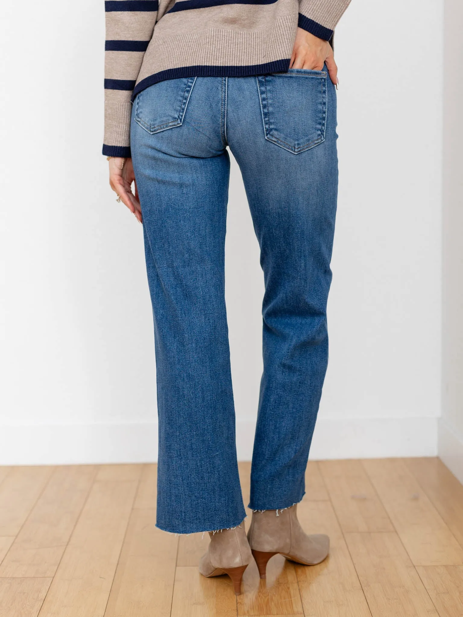 Just Black Medium Denim Slim Palazzo
