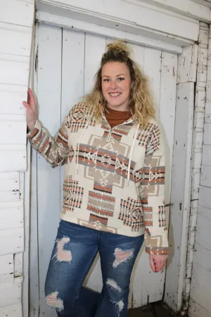 Just Going For It Aztec Hoodie