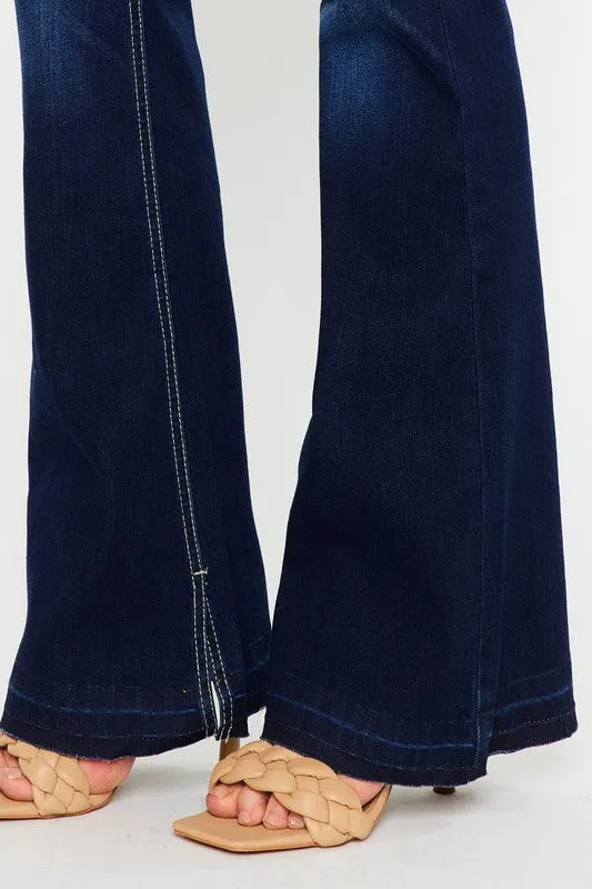 Kan Can Mid Rise Hem Detail Flare