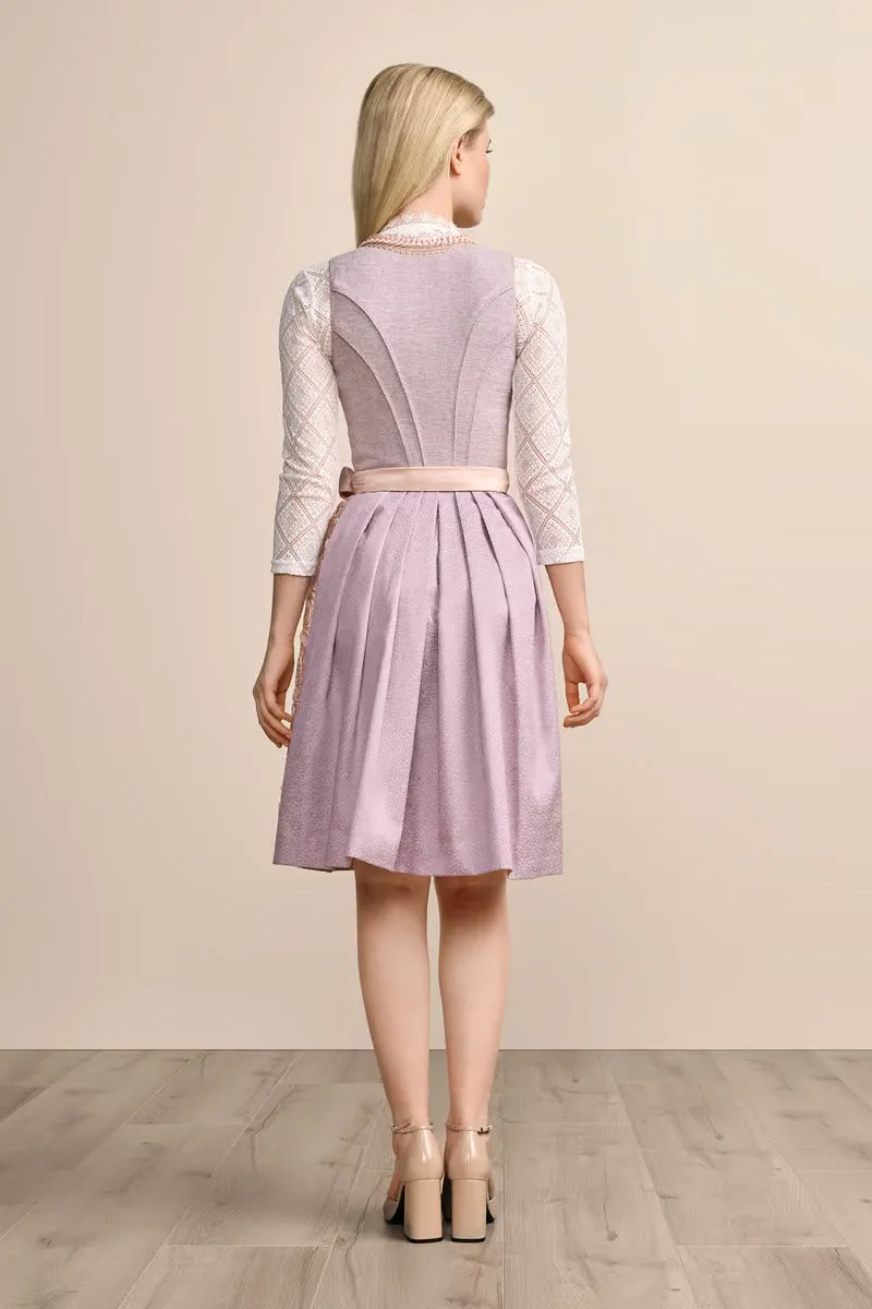 Kruger Midi Dirndl 2pcs. 60cm "Marybelle" purple (low stock) 36,38,46