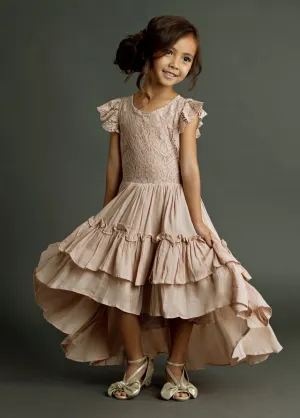 Lacy Petticoat Dress in Desert Shell