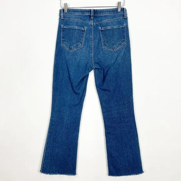 L'Agence Jeans Cropped Flared Leg Medium Wash. Women's Size 27