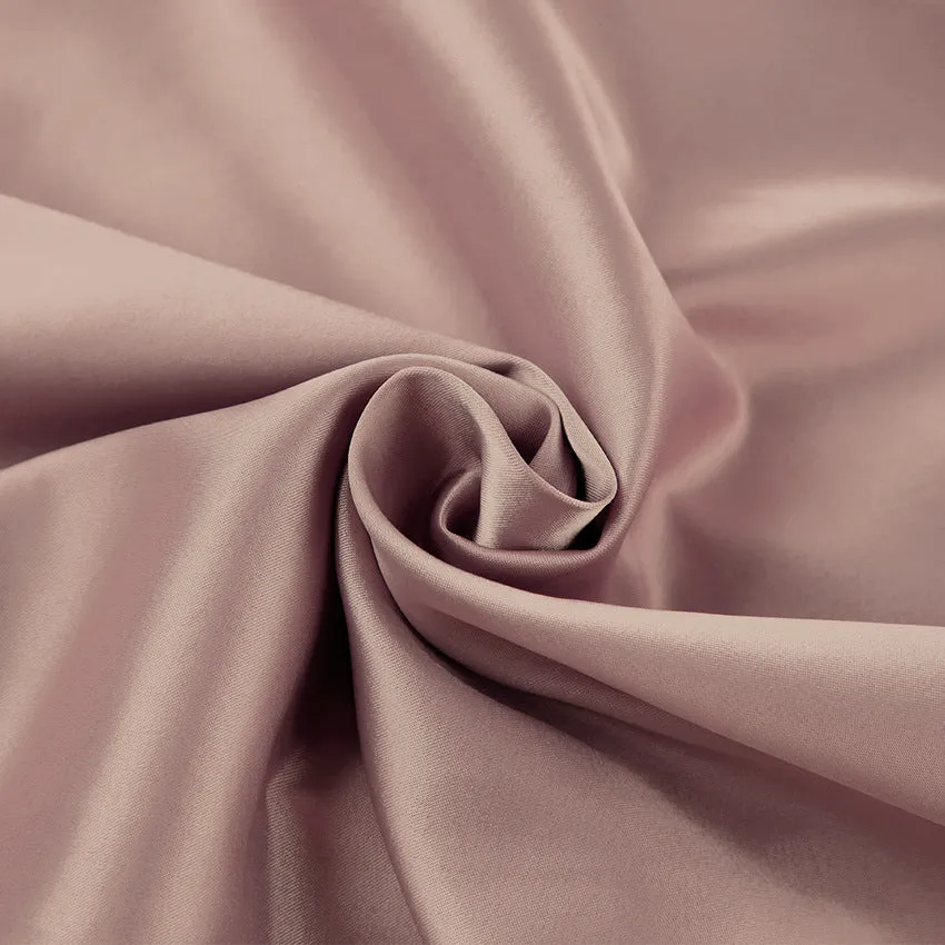 Lantern Bubble Sleeve Satin Midi Dresses Brown