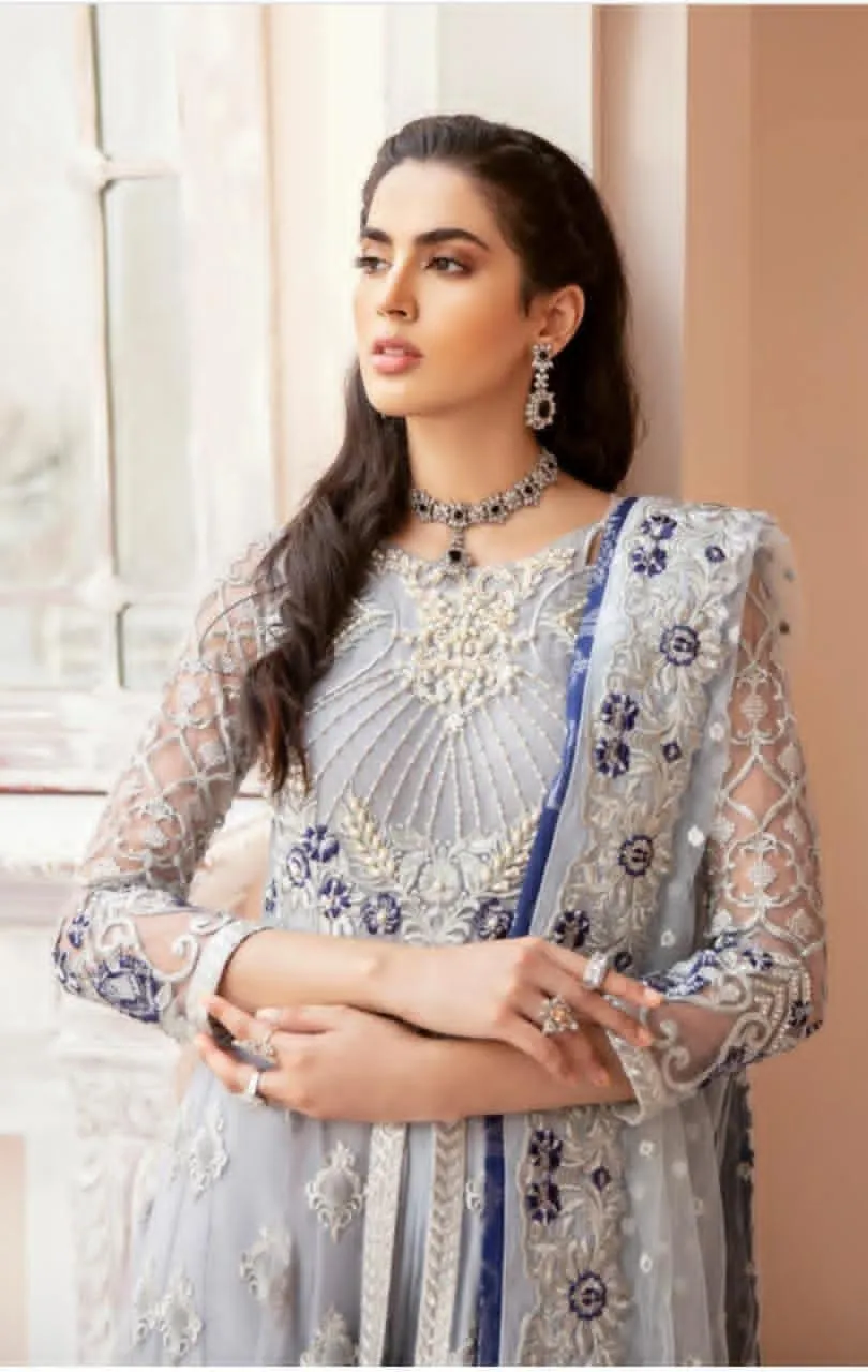 Latest Festive Maxi Frock in Sky Blue Color #Y6138