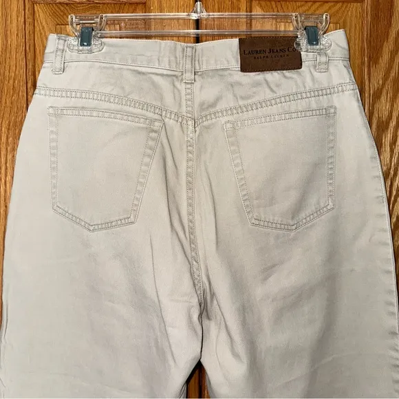 Lauren Jeans Co Ralph Lauren khaki capri pants trousers high rise 8P 100% cotton
