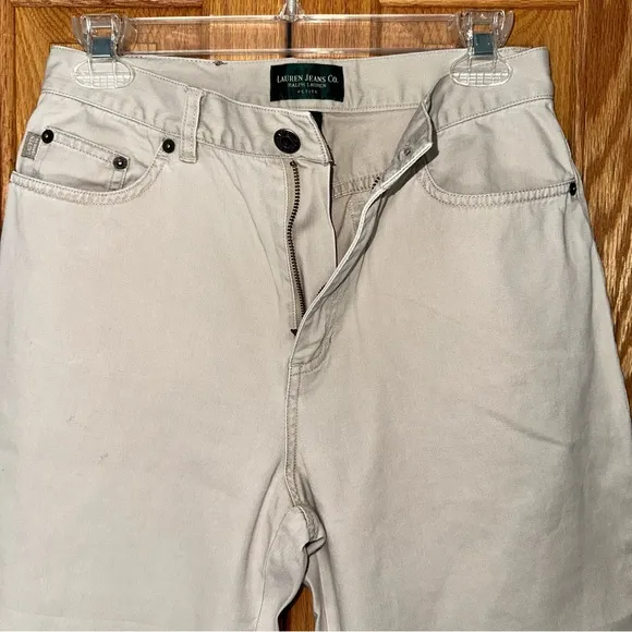 Lauren Jeans Co Ralph Lauren khaki capri pants trousers high rise 8P 100% cotton