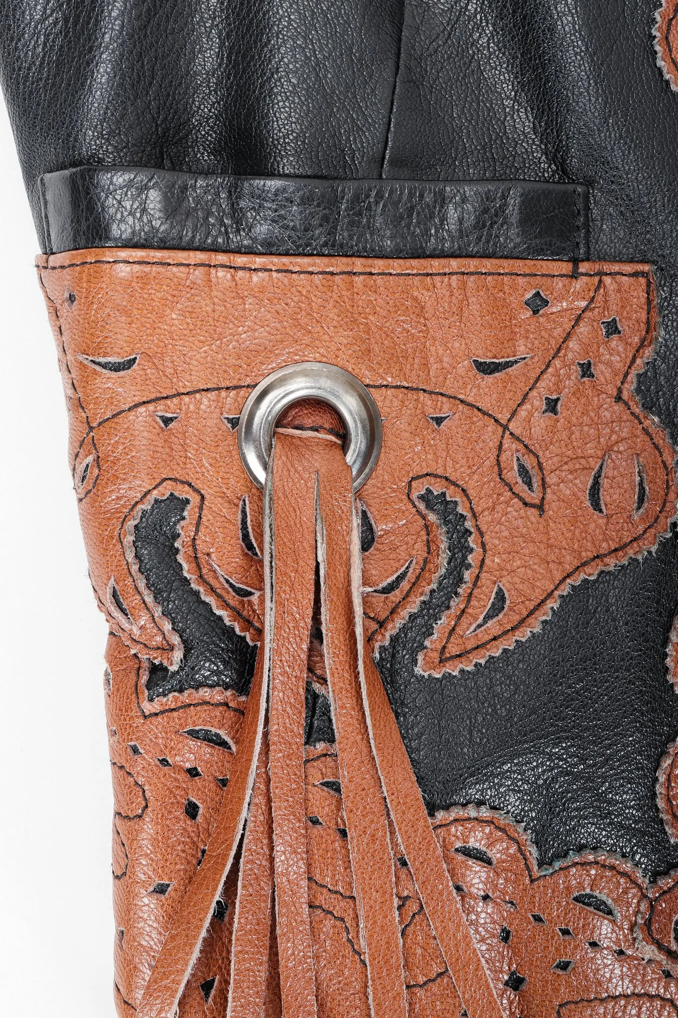 Leather Tassel Vest