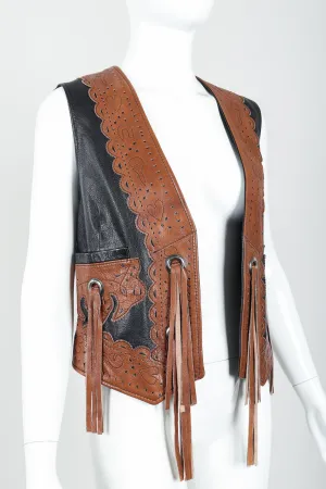 Leather Tassel Vest