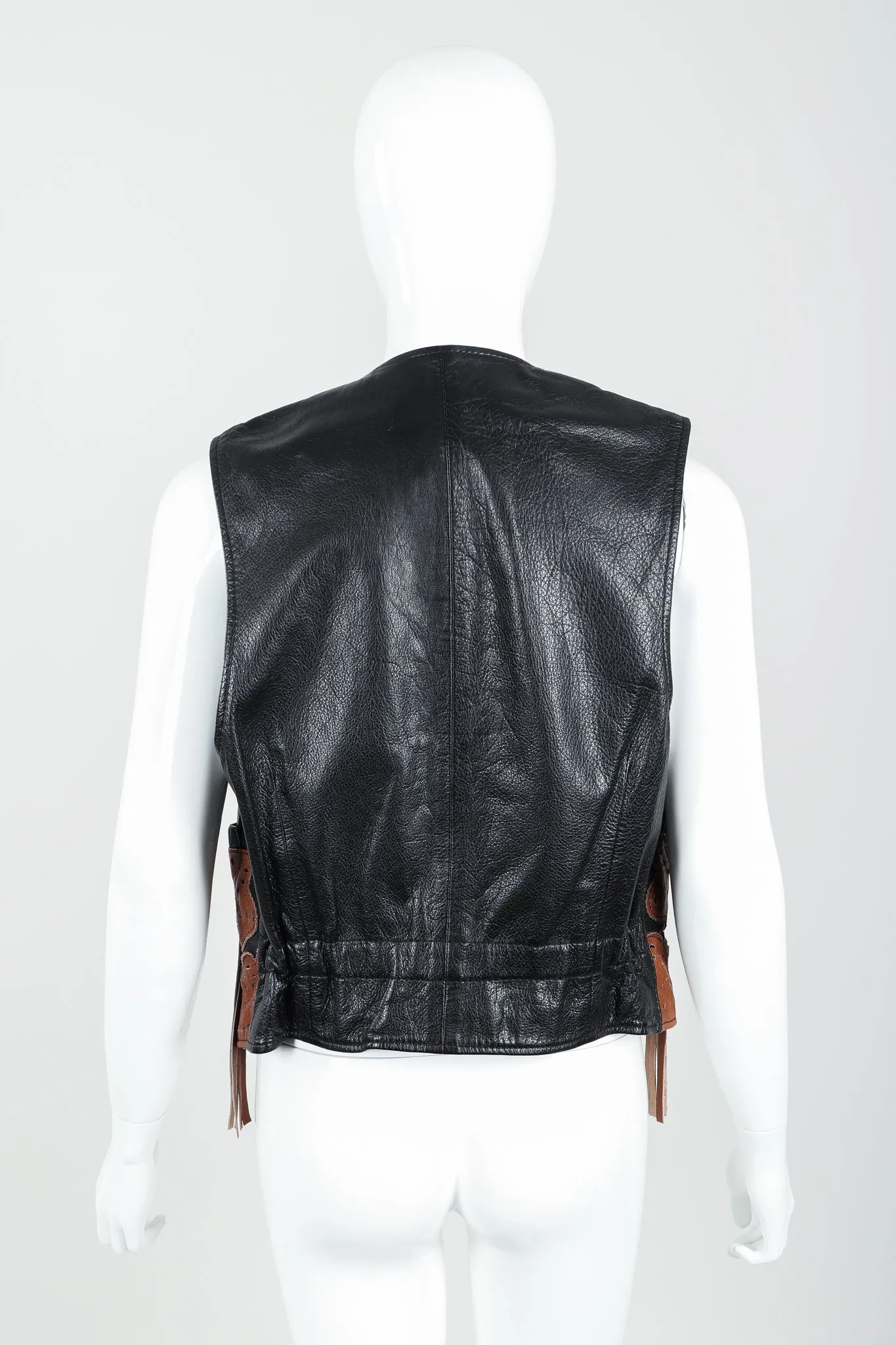 Leather Tassel Vest