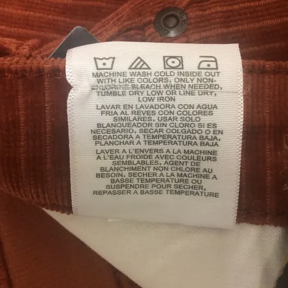 Lee X Free People High Rise Corduroy Cords Flare‎ Jeans Sweet Maple 29 NWT