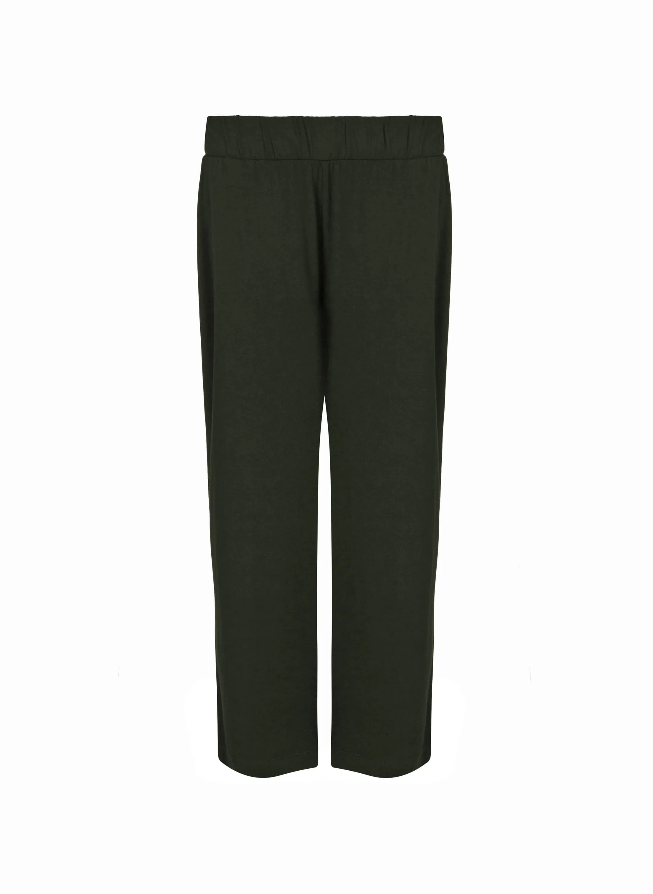 LENZING™ ECOVERO™ Jersey Cropped Palazzo Trousers | Caviar Black