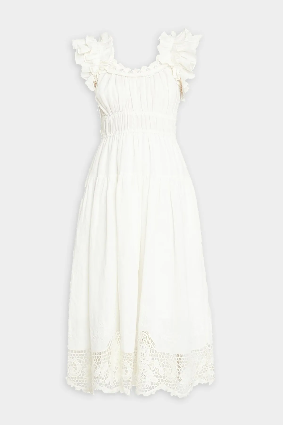 Leona Midi Dress in Ivory