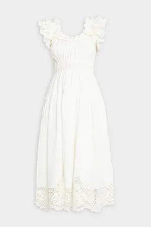 Leona Midi Dress in Ivory