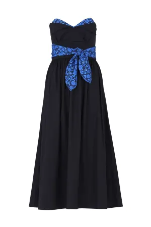 Lidia Dress in Black / Camelia