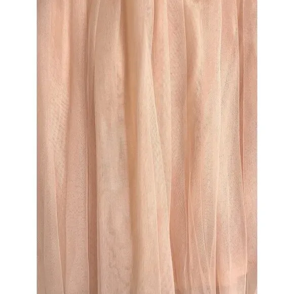 Light Pink Tulle Skirt Mid Length SZ XL Haute Monde Elastic Waist NWT