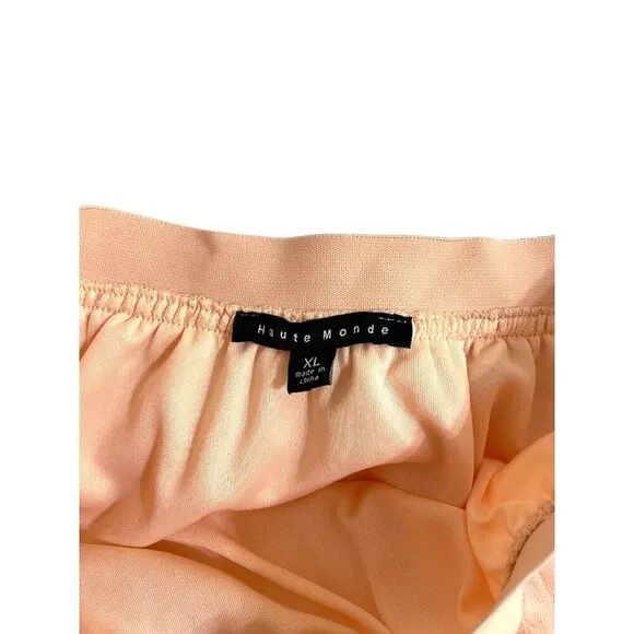 Light Pink Tulle Skirt Mid Length SZ XL Haute Monde Elastic Waist NWT