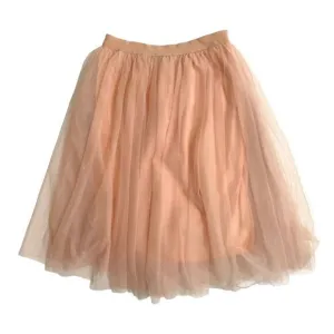 Light Pink Tulle Skirt Mid Length SZ XL Haute Monde Elastic Waist NWT