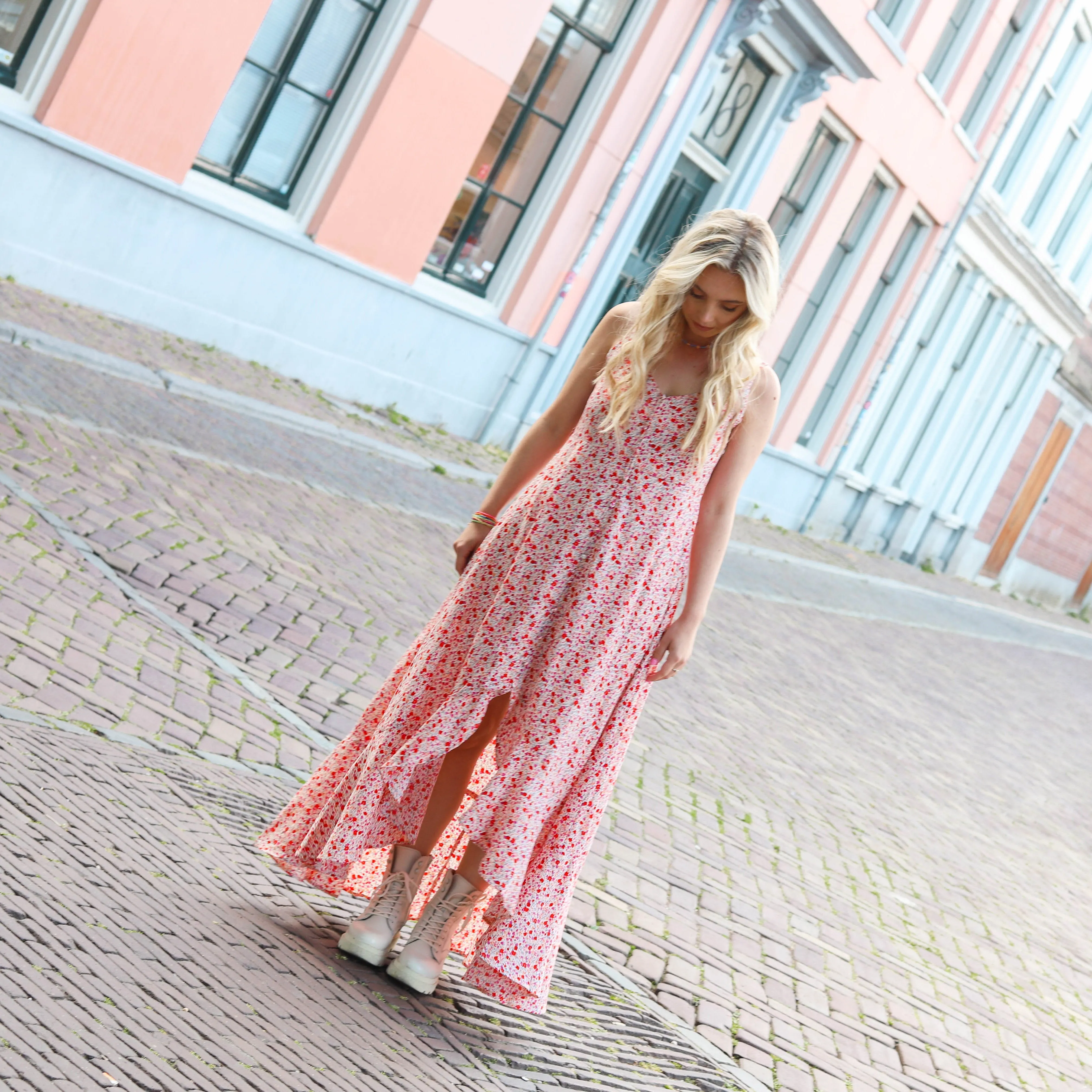 Lofty Manner Dress Moise peach