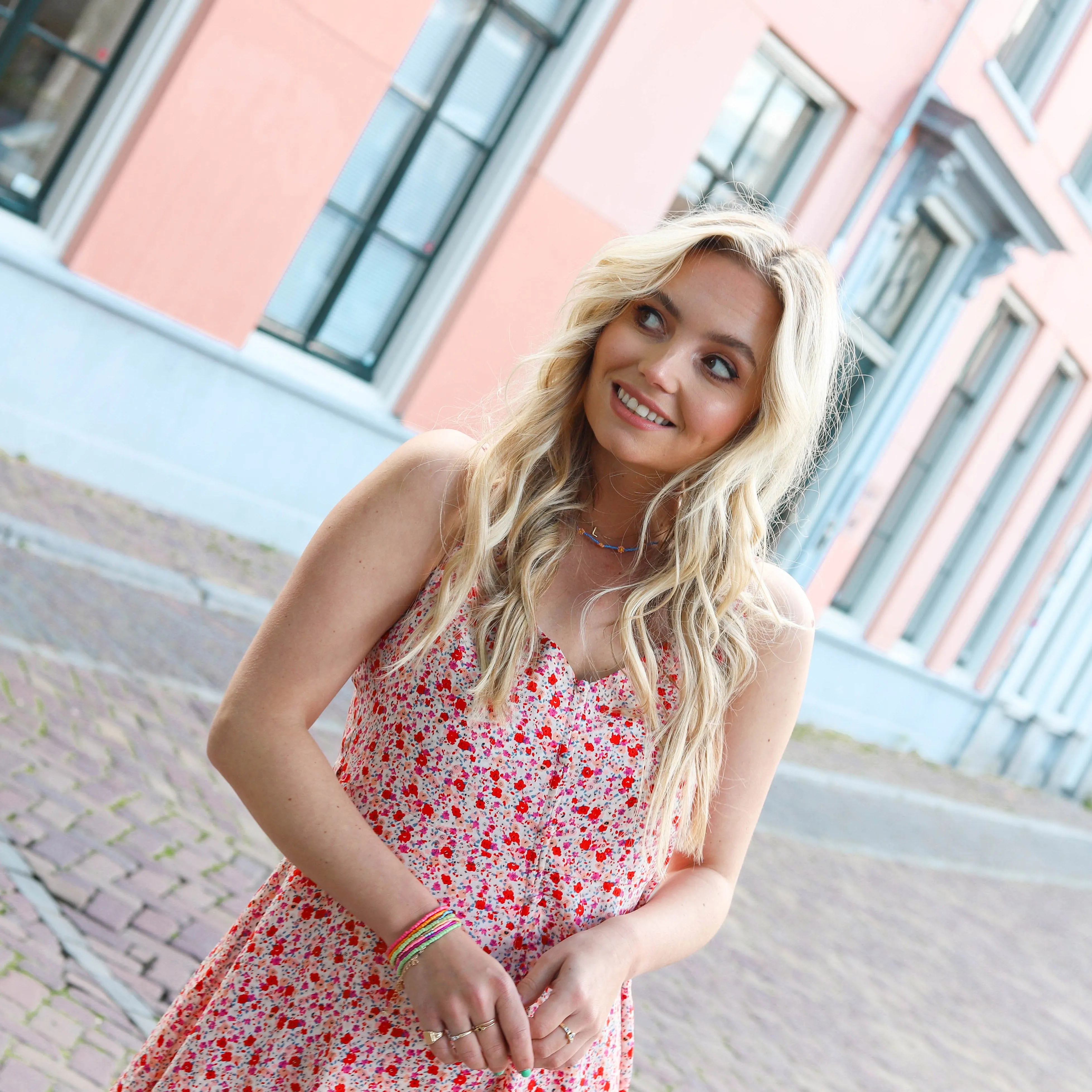 Lofty Manner Dress Moise peach