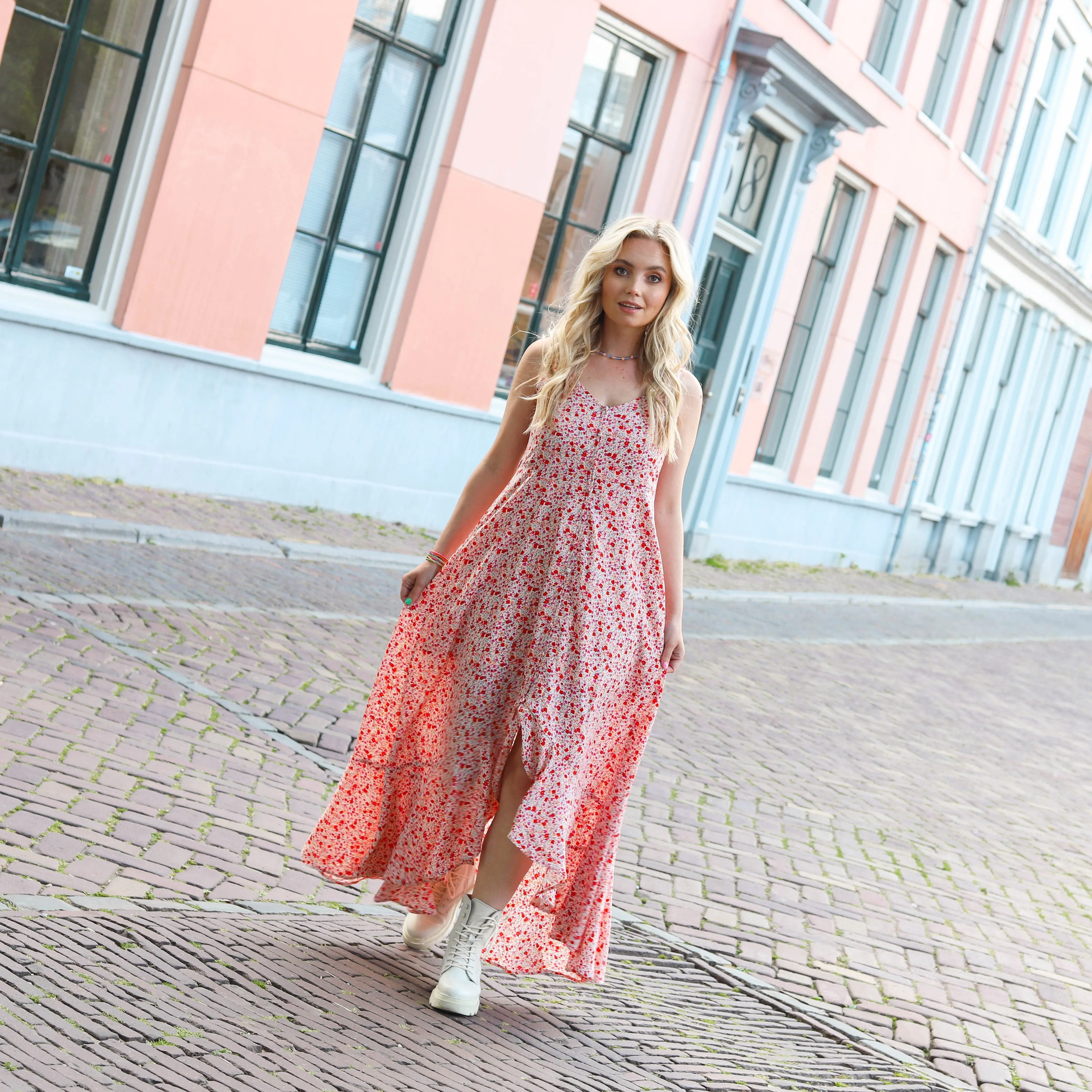 Lofty Manner Dress Moise peach