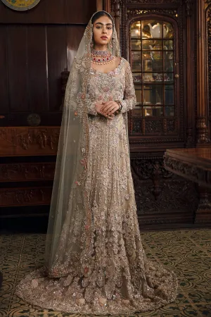 Long Walima Maxi for Wedding in Silver Color #Y6221