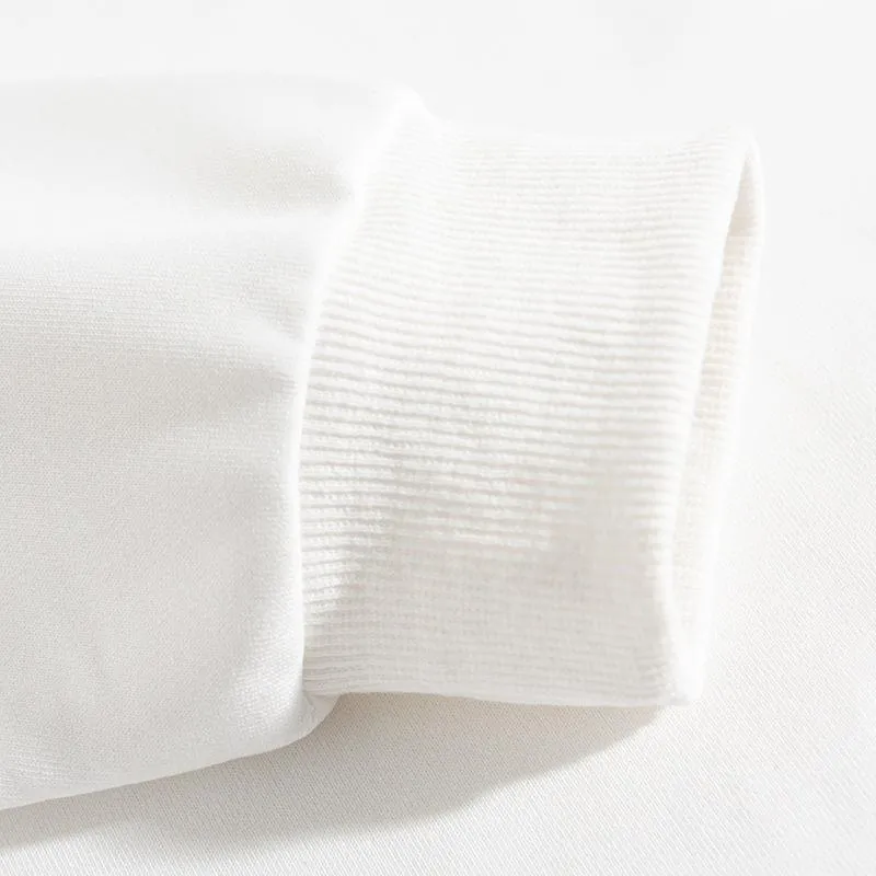 Lovely Christmas O-Neck White Sweater L