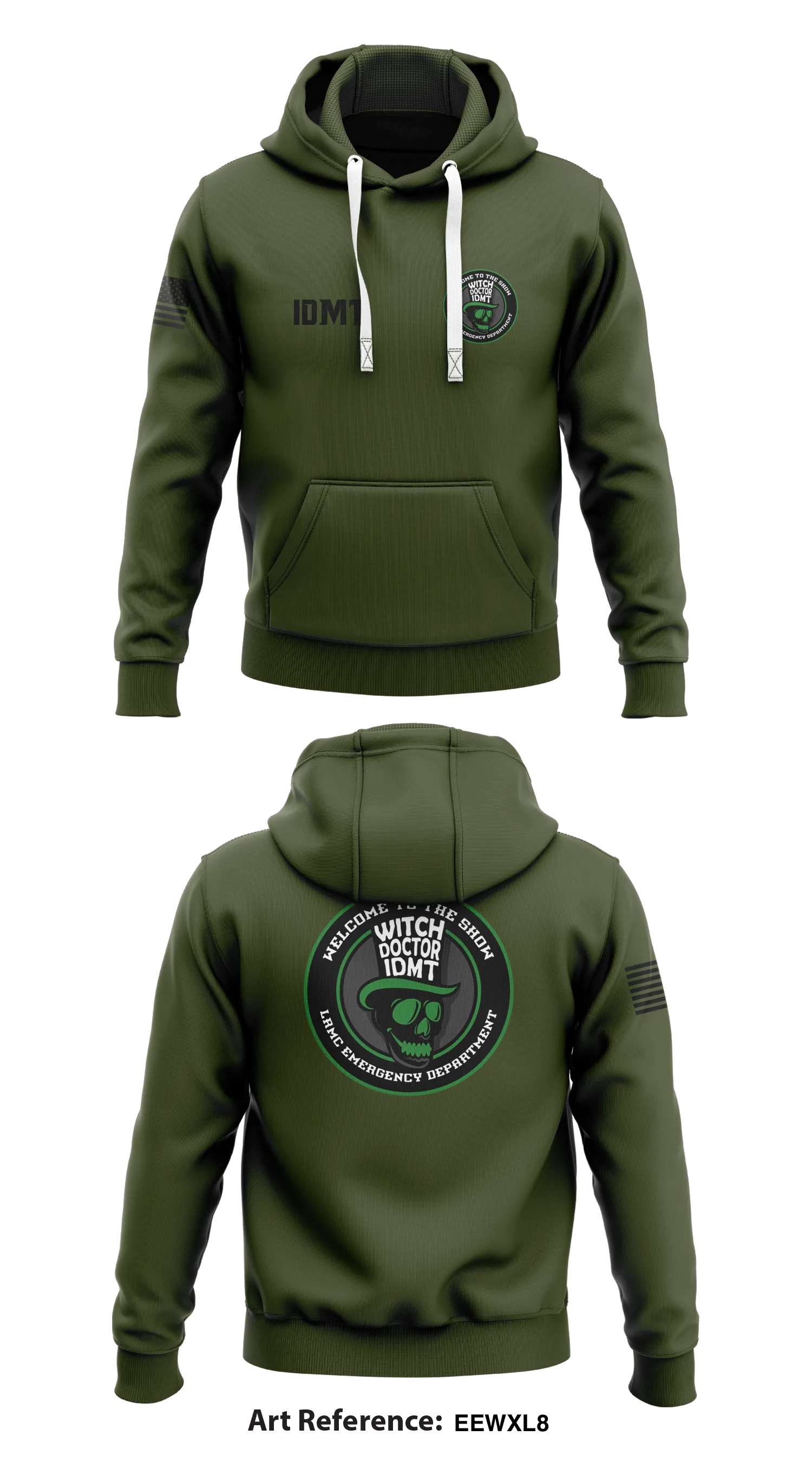 LRMC Emergency Department  Store 1  Core Men's Hooded Performance Sweatshirt - eEWxL8