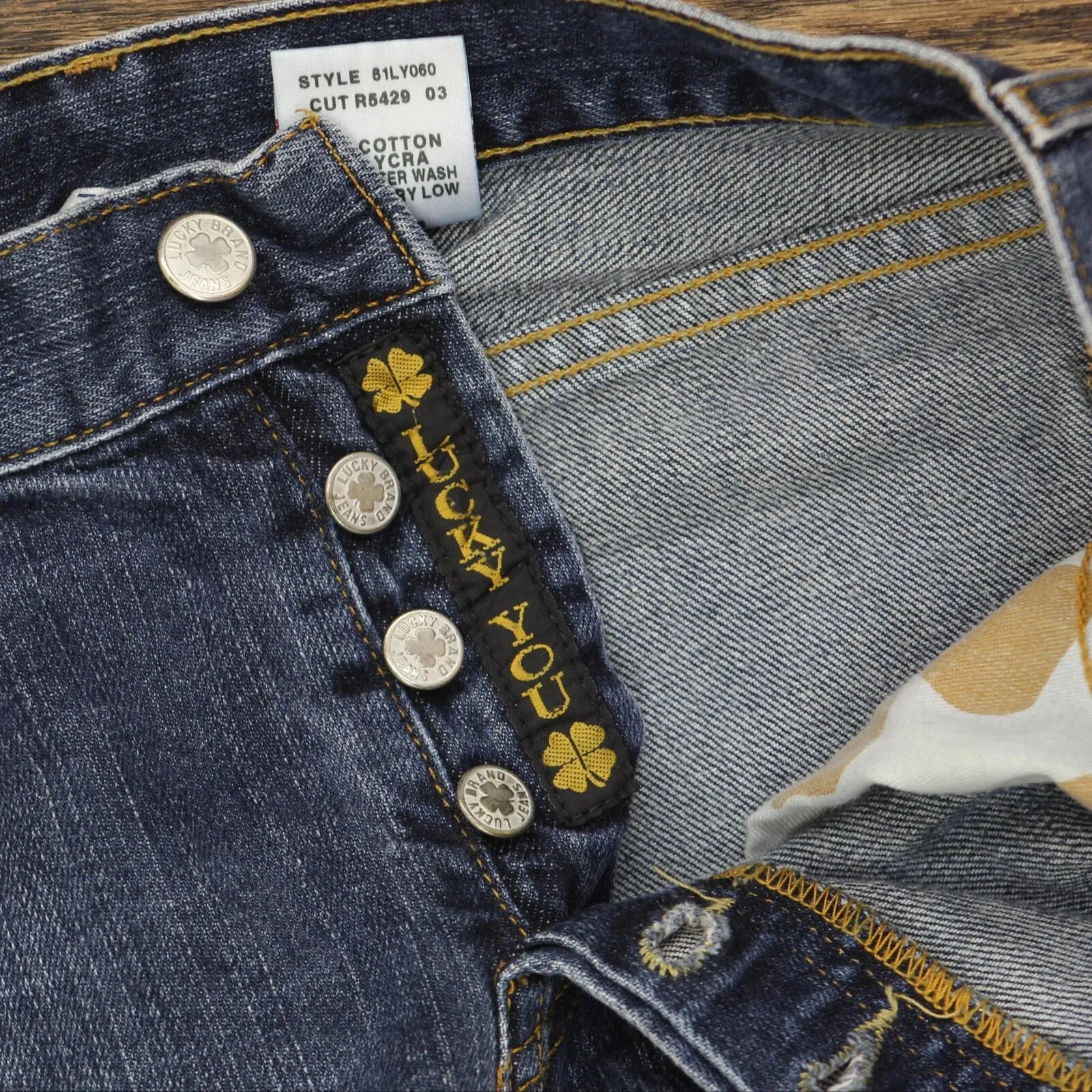 Lucky Brand Womens Vintage Button Fly Bootcut Jeans 1667e2c171baed Blue 14/32