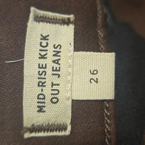 Madewell Women's Mid-Rise Kick Out Jeans Hot Cocoa Size 26 NWOT