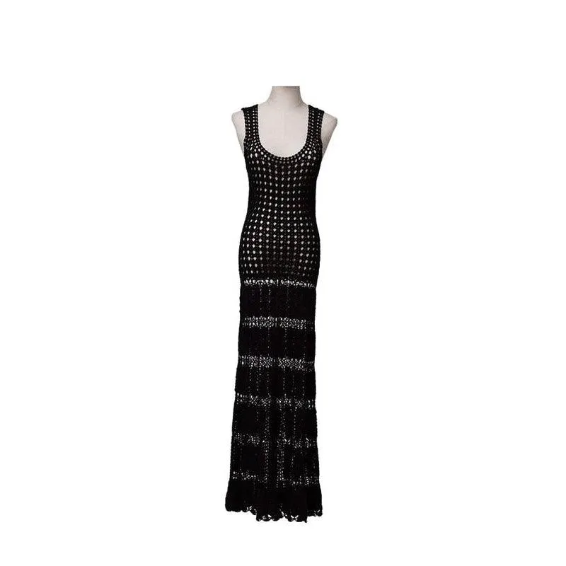 Maison Irfe Black Knitted Dress | US 2