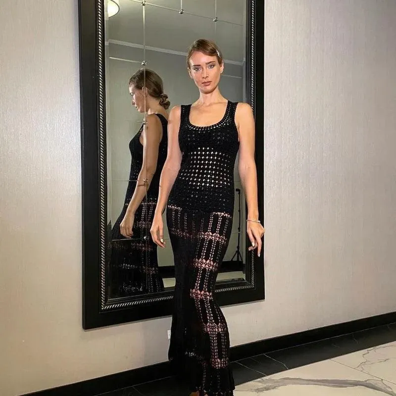 Maison Irfe Black Knitted Dress | US 2