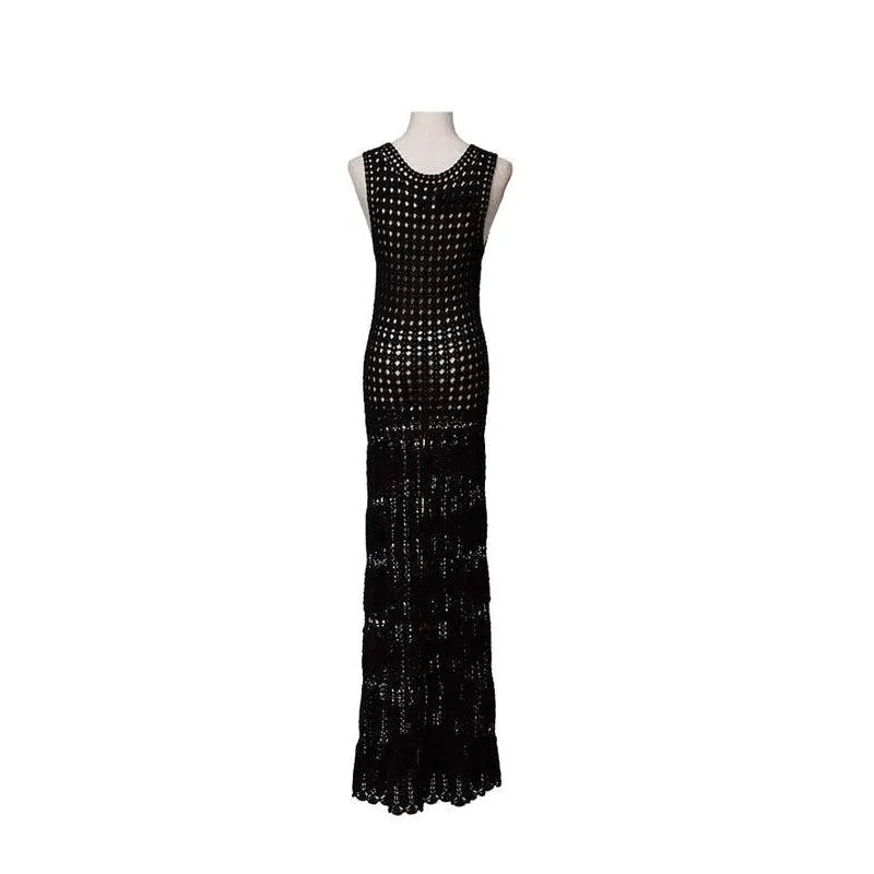 Maison Irfe Black Knitted Dress | US 2