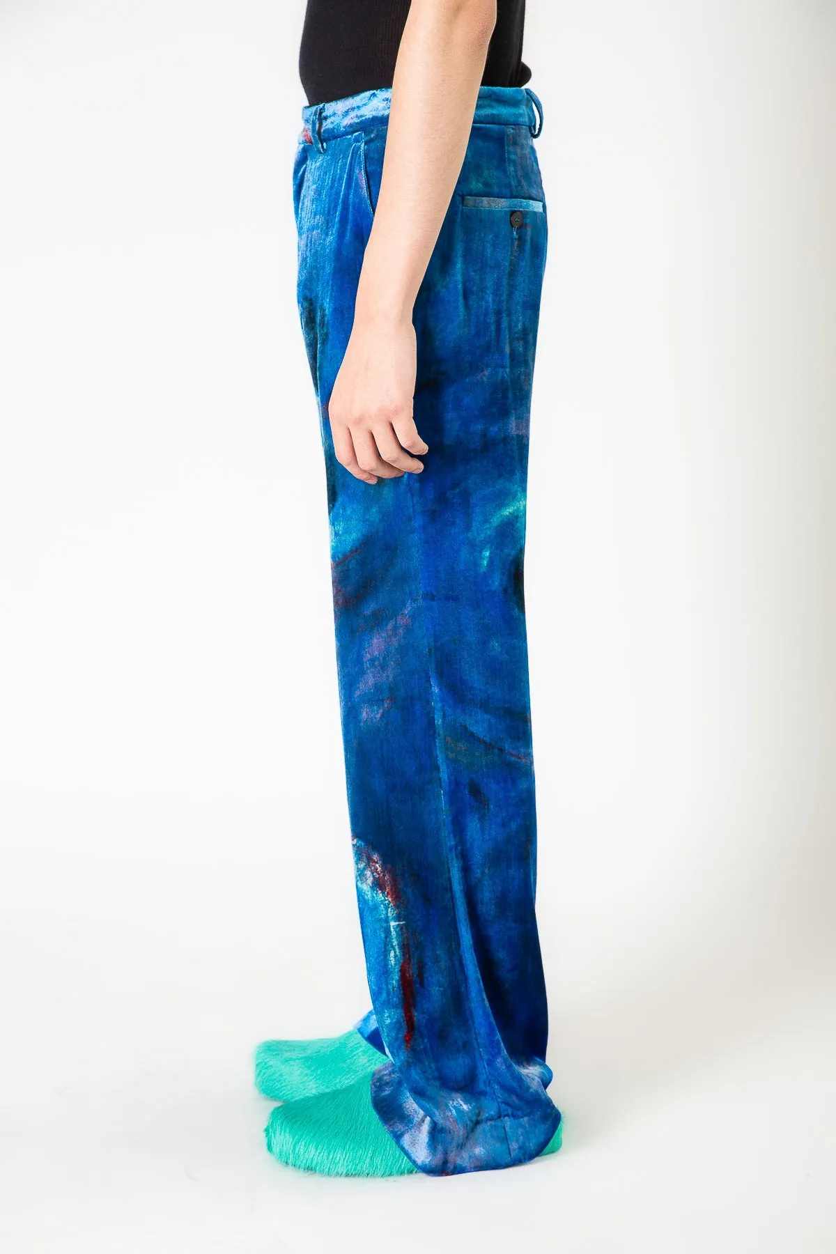 MARNI | VELVET PRINTED TROUSERS