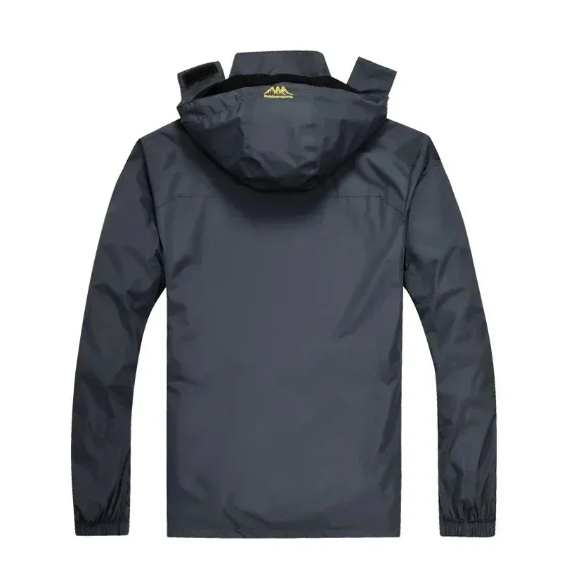 Men's Jackets 2024 NEW Spring Autumn Casual Men Outwear Raincoat Waterproof Hooded Coats Male Breathable WorkJackets 4XL