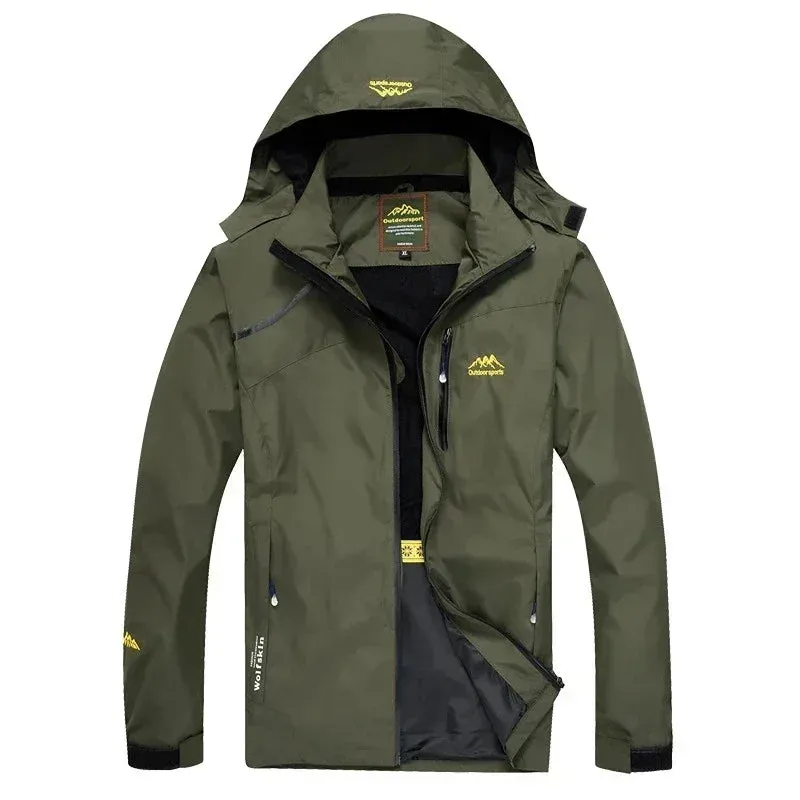 Men's Jackets 2024 NEW Spring Autumn Casual Men Outwear Raincoat Waterproof Hooded Coats Male Breathable WorkJackets 4XL