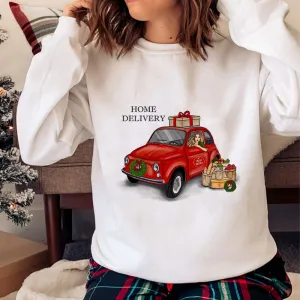 Merry Christmas O-Neck White Sweater C