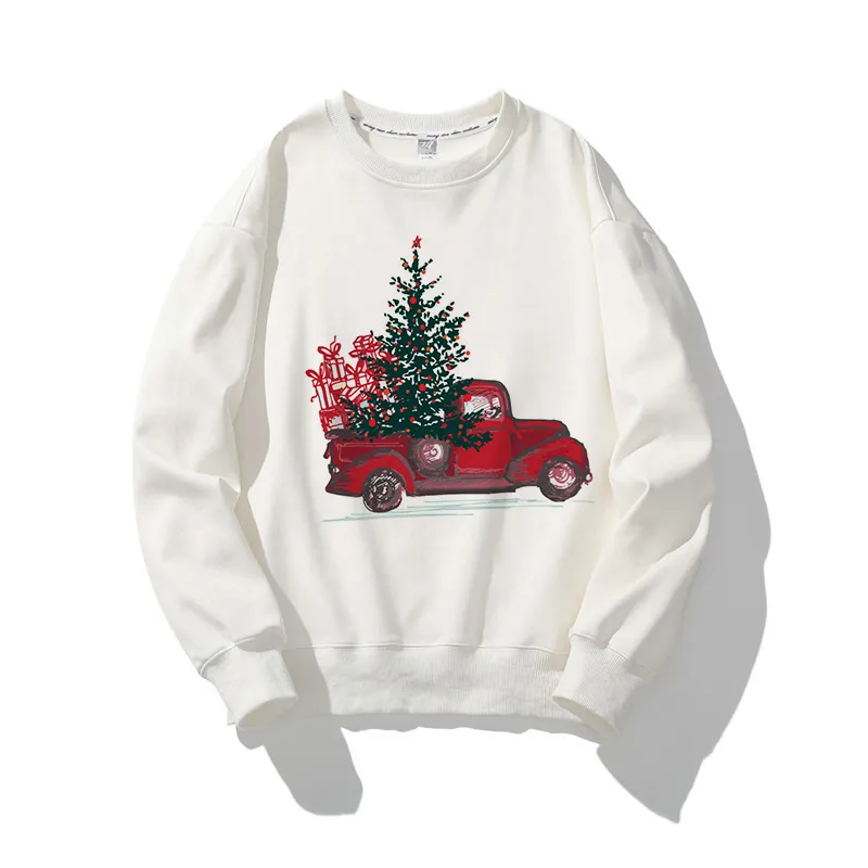Merry Christmas O-Neck White Sweater S