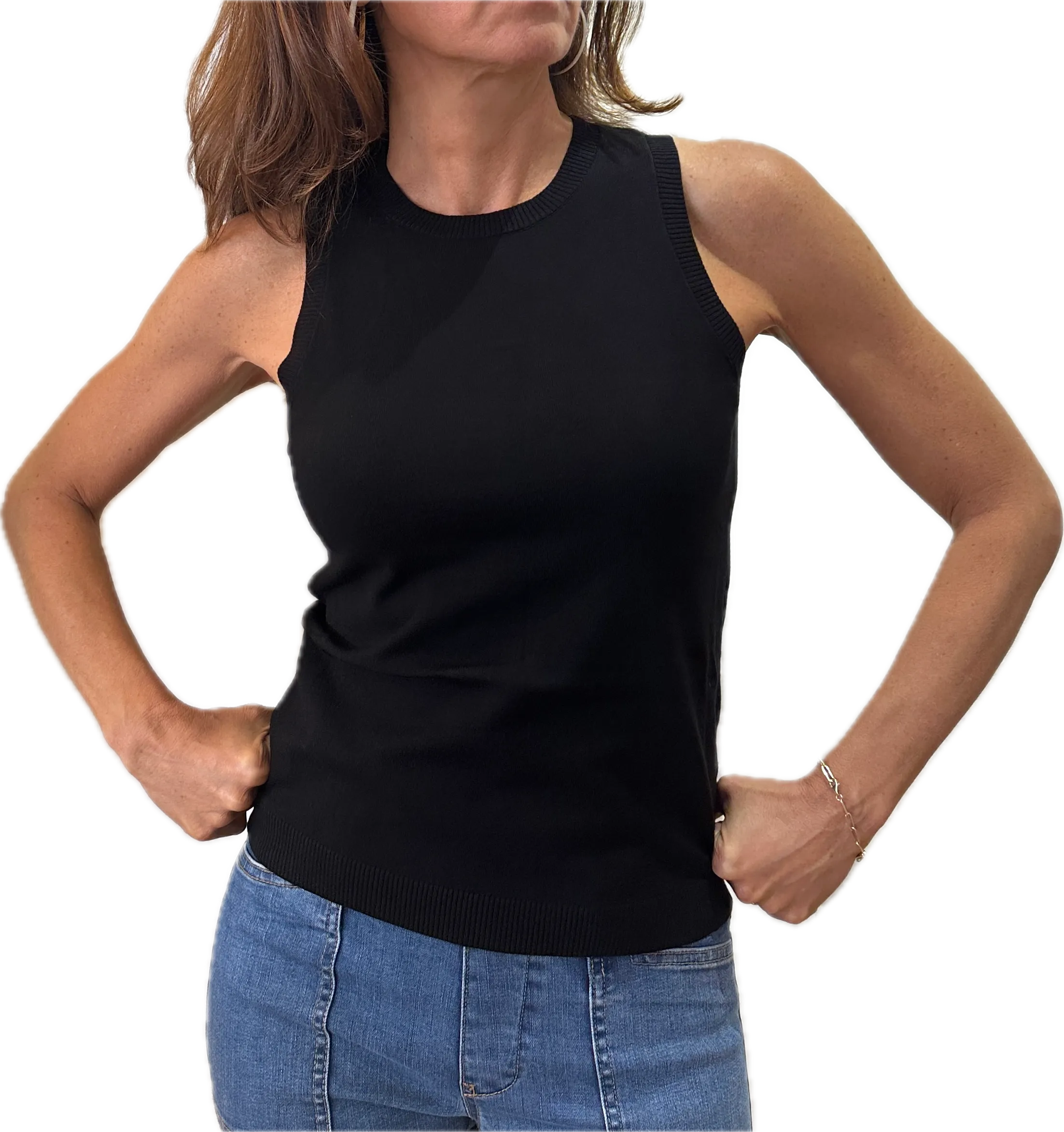 Minnie Rose Viscose Crew Tank