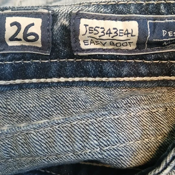 Miss Me Mid-Rise Embellished Easy Bootcut Denim Jeans Women's Size 26