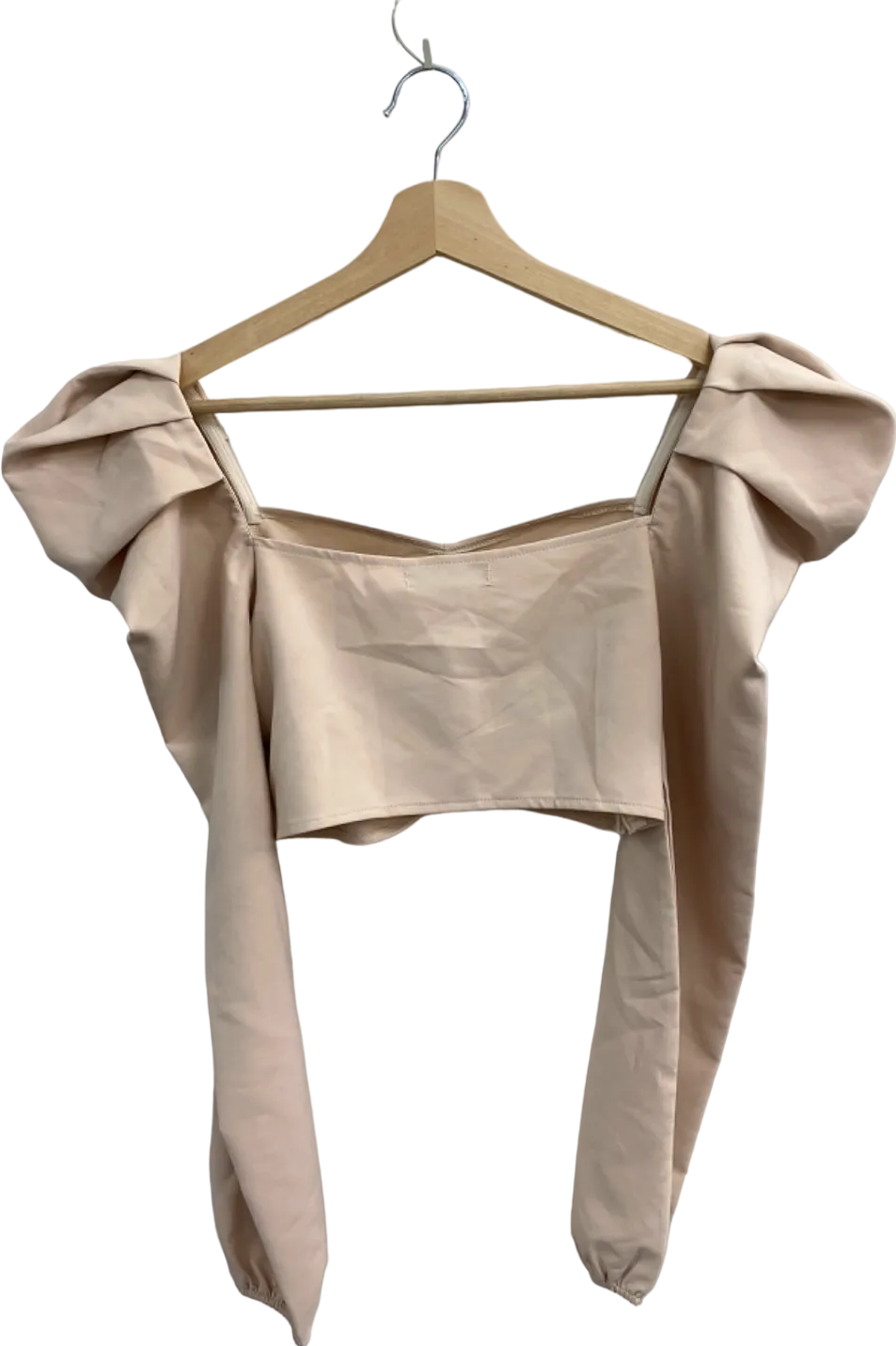 Missguided Beige Ruched Bardot Top UK 6