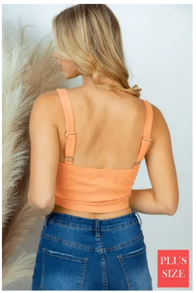Monica Ribbed Brami w/Built In Bra (3 colors)