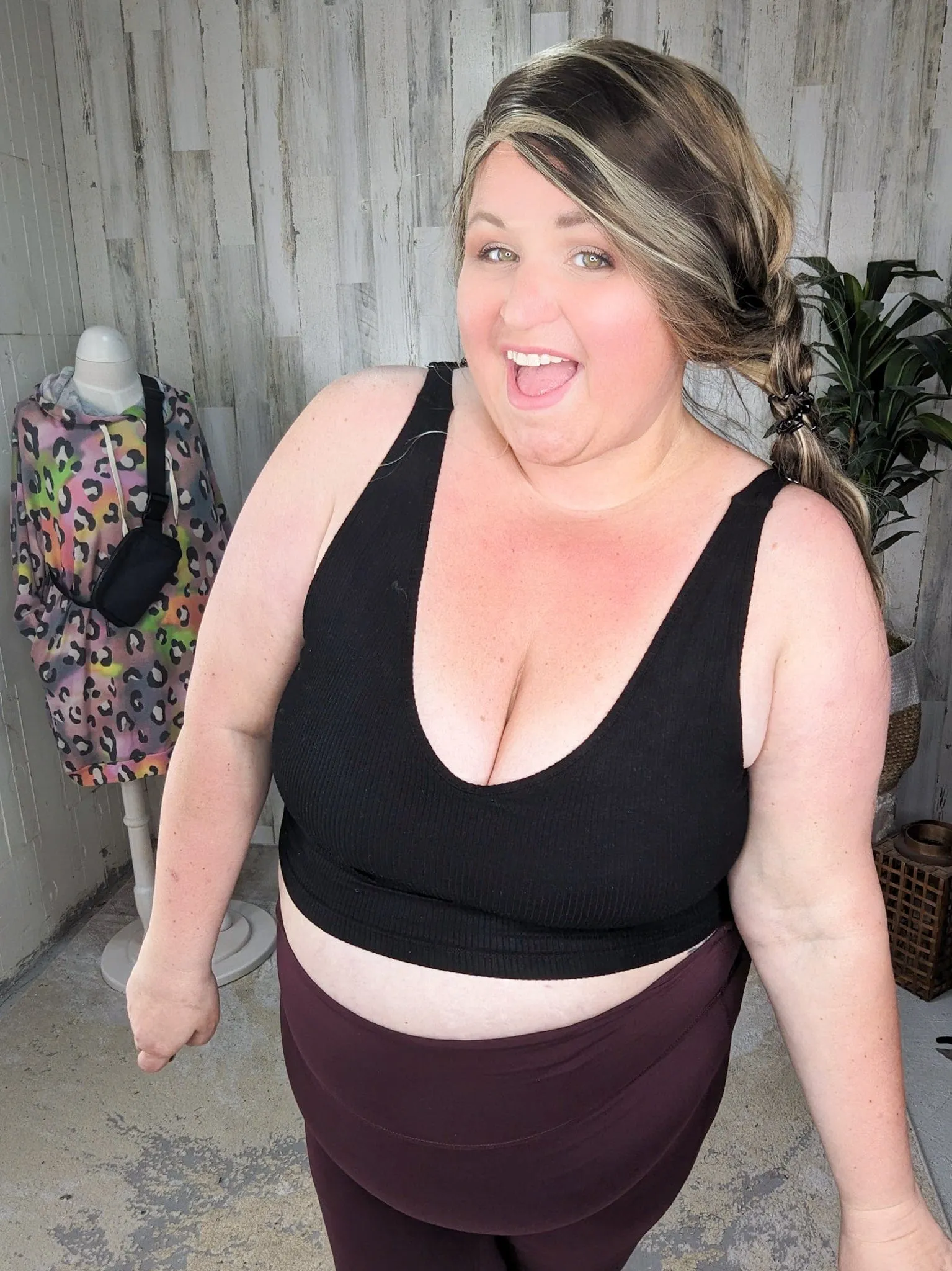 Monica Ribbed Brami w/Built In Bra (3 colors)