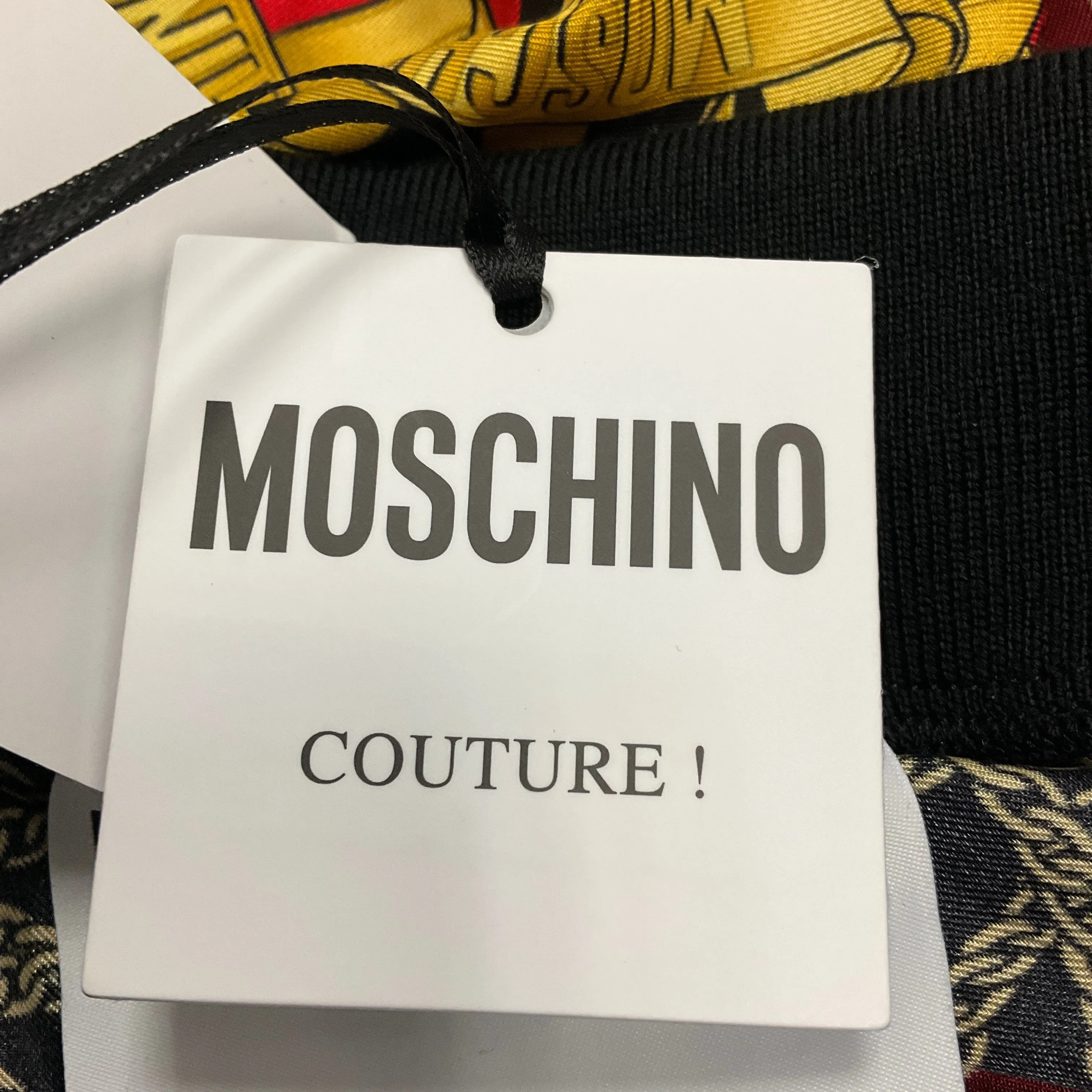 Moschino Red / Gold / Black Multi 2022 Looney Tunes Print Silk Pants