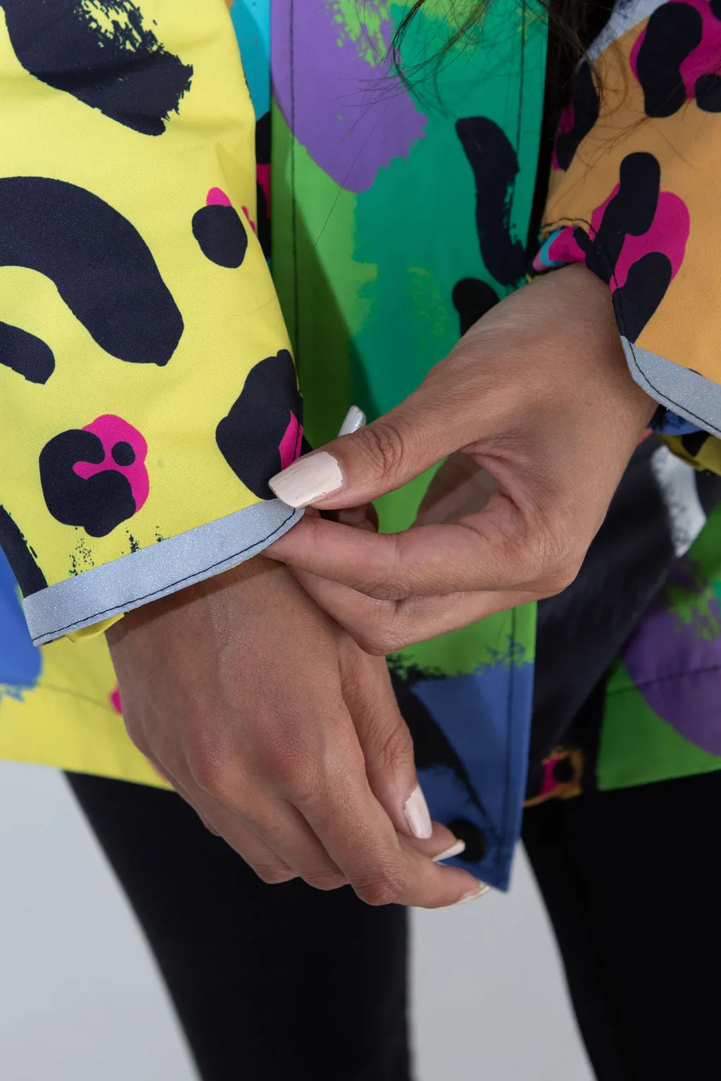 Neon safari mesh-lined parka