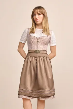 (new) Kruger Midi Dirndl 2pcs. 60cm "Leamara" brown