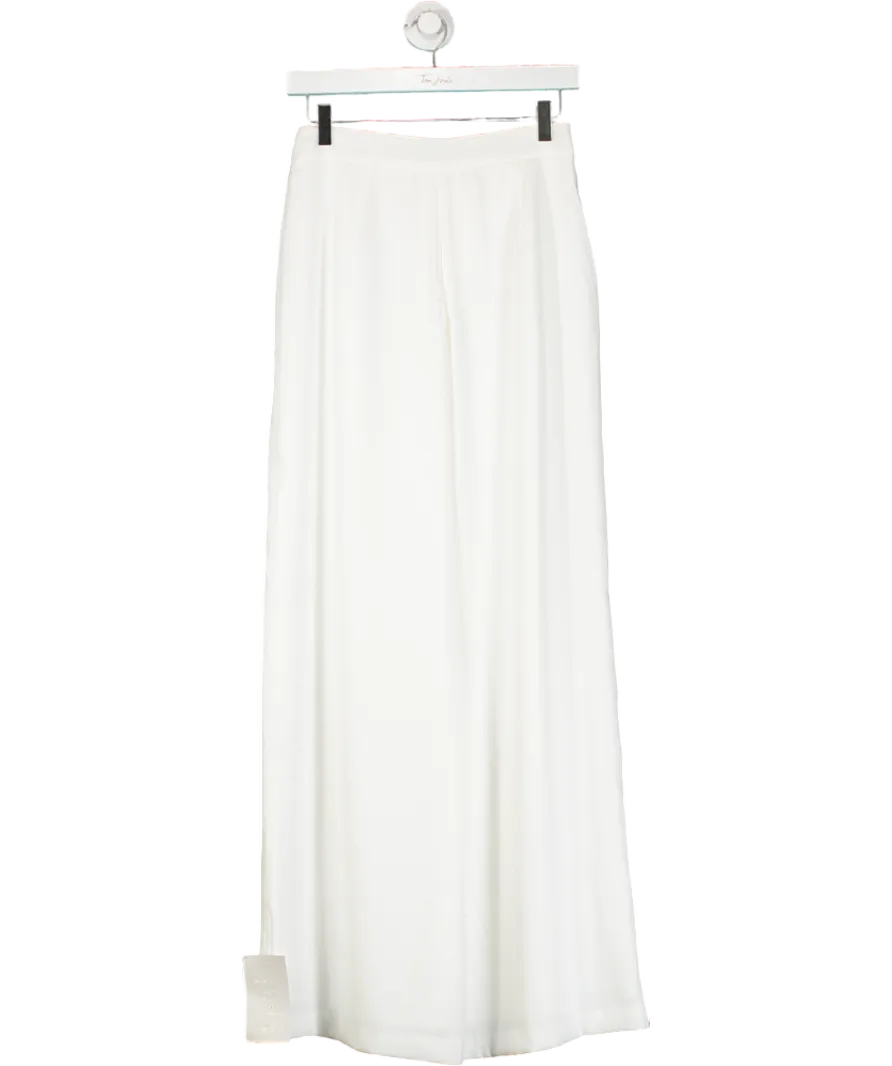 Nobody's Child White Wide Leg Viera Bridal Trousers UK 6