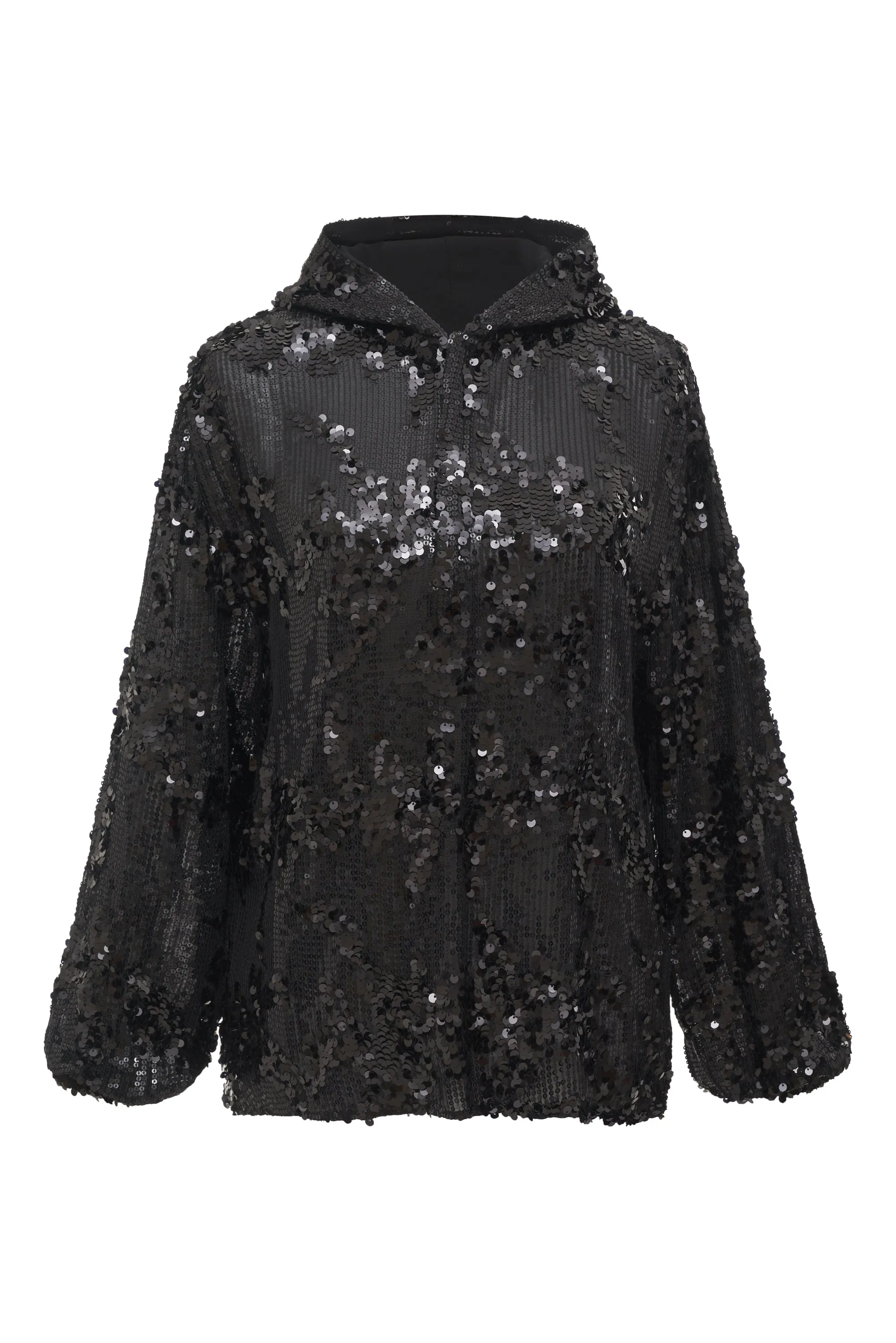 Now 60% OFF - Lexi Sequin Pull Over Hoodie Top