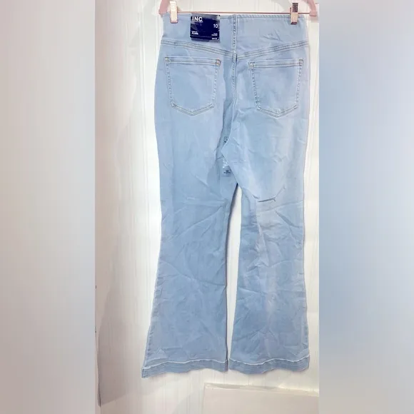 NWT INC High-Rise Pull-On Flare-Leg Jeans Sz 10
